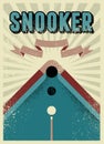 Snooker typographical vintage grunge style poster design. Retro vector illustration. Royalty Free Stock Photo